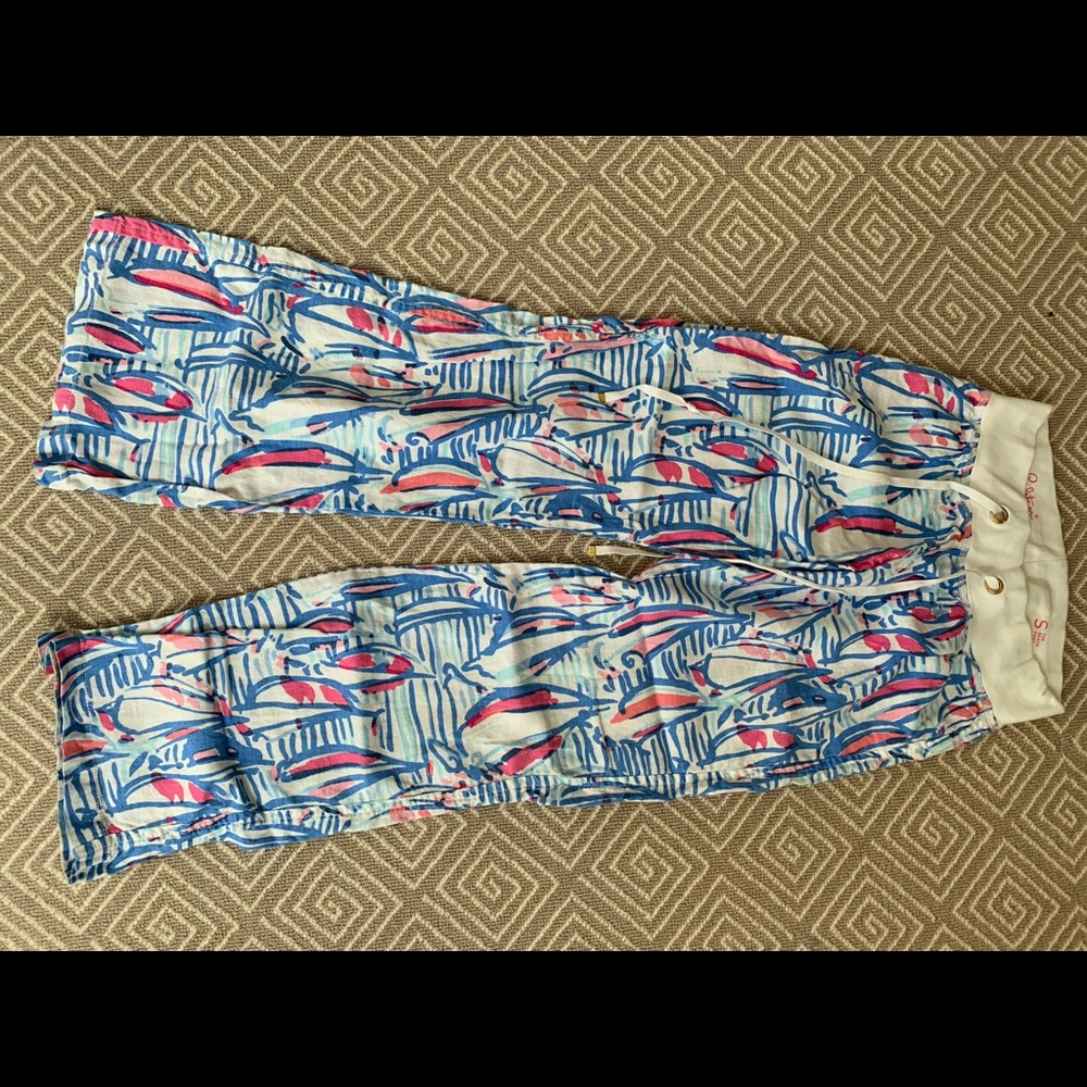 Lilly Pulitzer Wide Leg Linen Pant